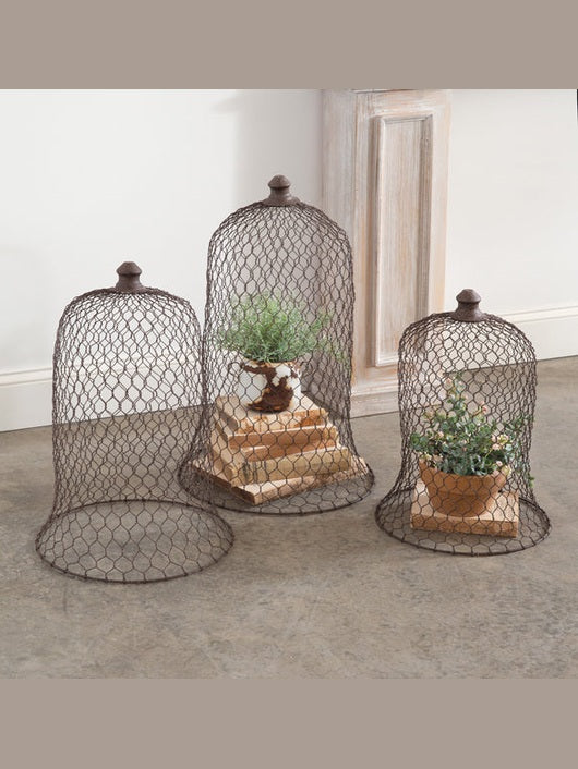Set of Three Wire Bell Cloches