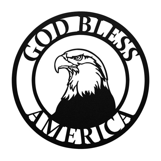 God Bless America, Eagle Metal Sign