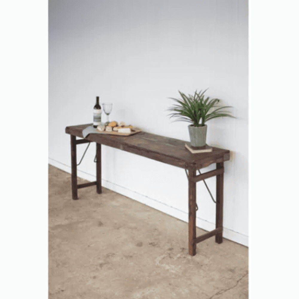 Antique Wooden Folding Console Table