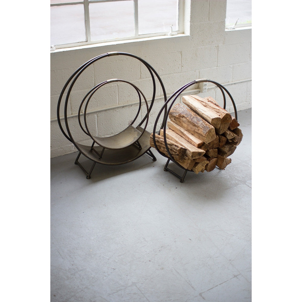 Set of 3 Metal Firewood Racks