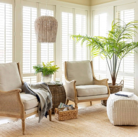 Lana Wood Beaded Dome Pendant