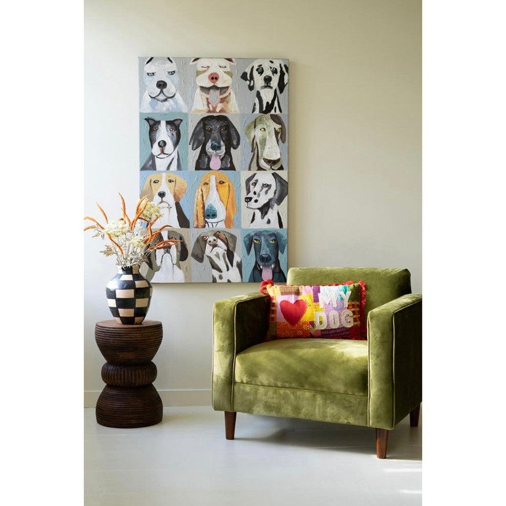 12 Emotional Dogs Oil Painting