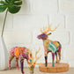 Pair of Reindeer Tabletop Decor with Kantha Covering
