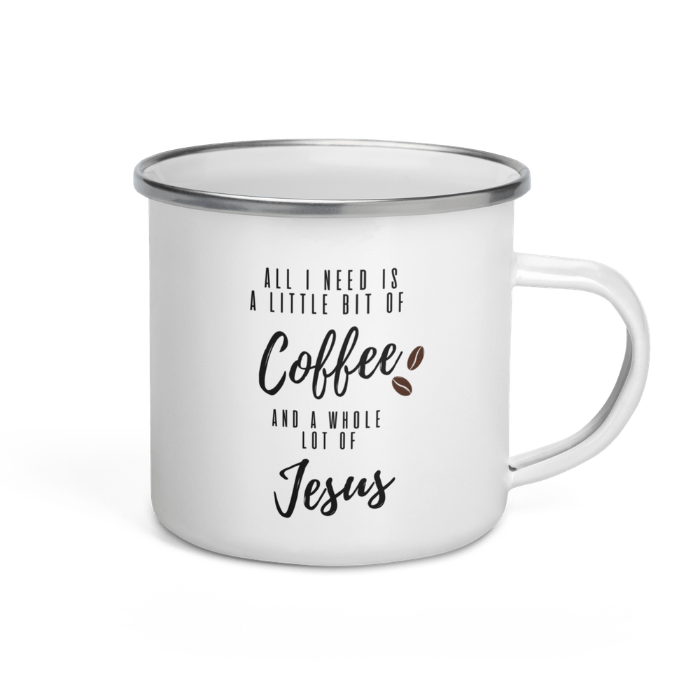 Coffee and Jesus Enamel Mug