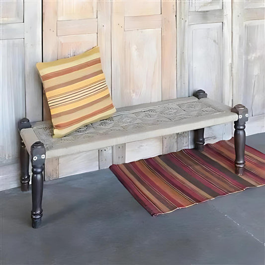 Hand Woven Jute Bench