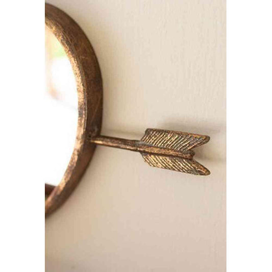 Antique Brass Heart Wall Mirror