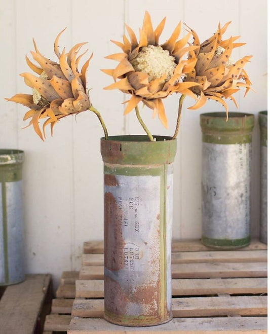 Reclaimed Metal Military Canister