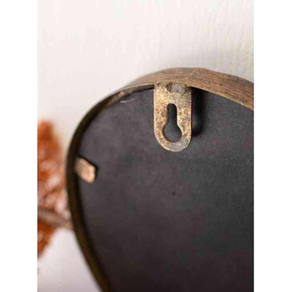 Antique Brass Heart Wall Mirror