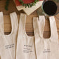 Set of 6 wine bags with quirky sayings