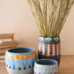 Hand-Painted Colorful Ceramic Vases, Set Of 3
