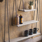 Wood and Metal Triple Hanging Shelf