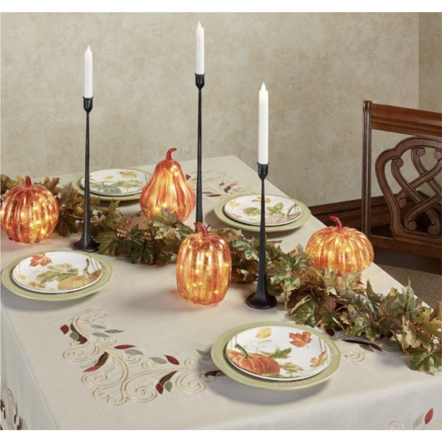 Tall Cast Iron Taper Candle Holders - Set of 3