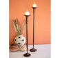 Tall Metal Candle Holders with Antique Copper Finish