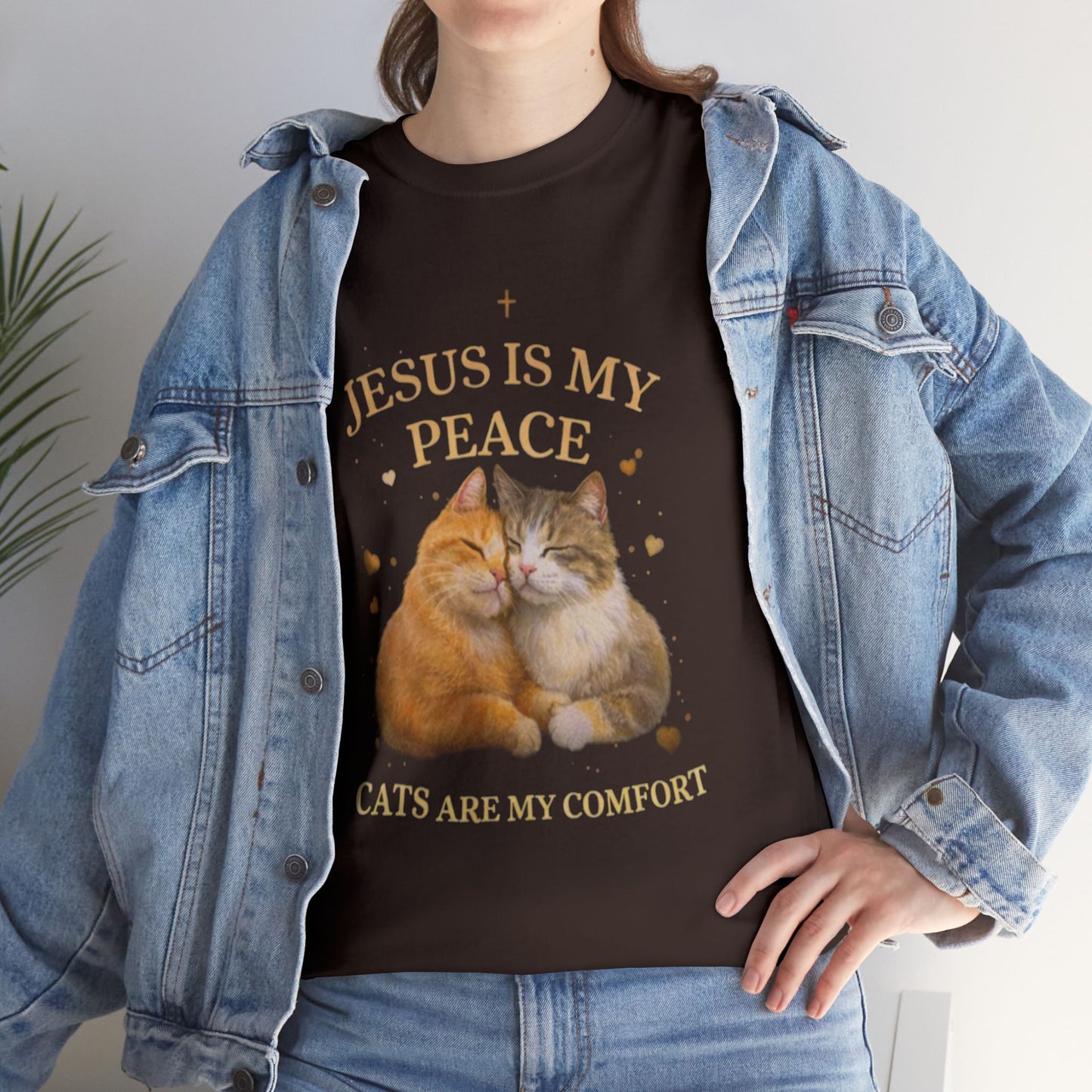 Jesus Is My Peace, Cats Are My Comfort T-Shirt