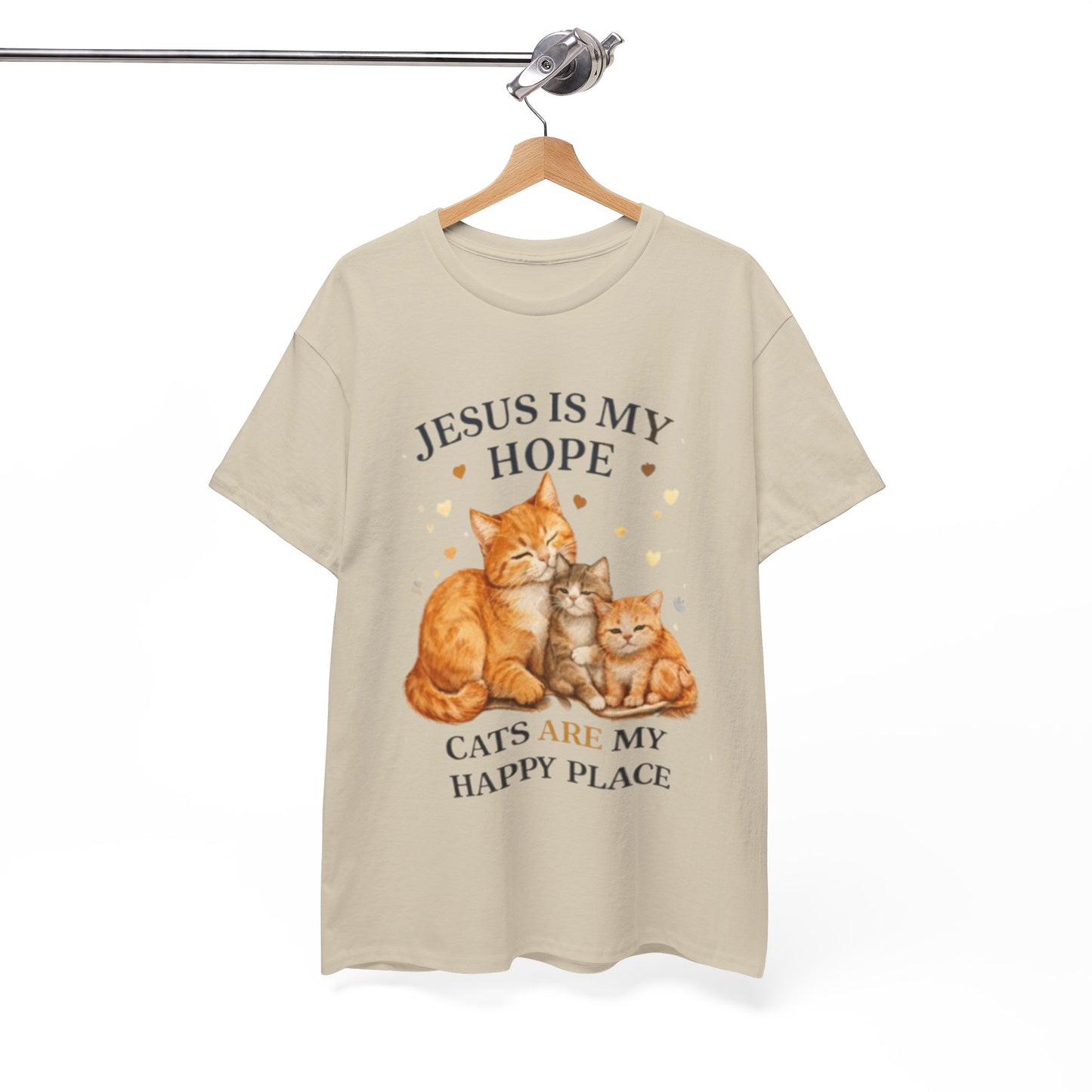 Jesus Is My Hope Cats Are My Happy Place T-Shirt