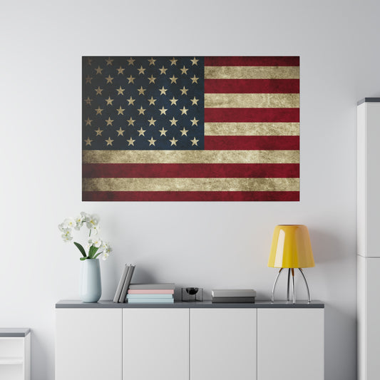 Vintage Flag Matte Canvas