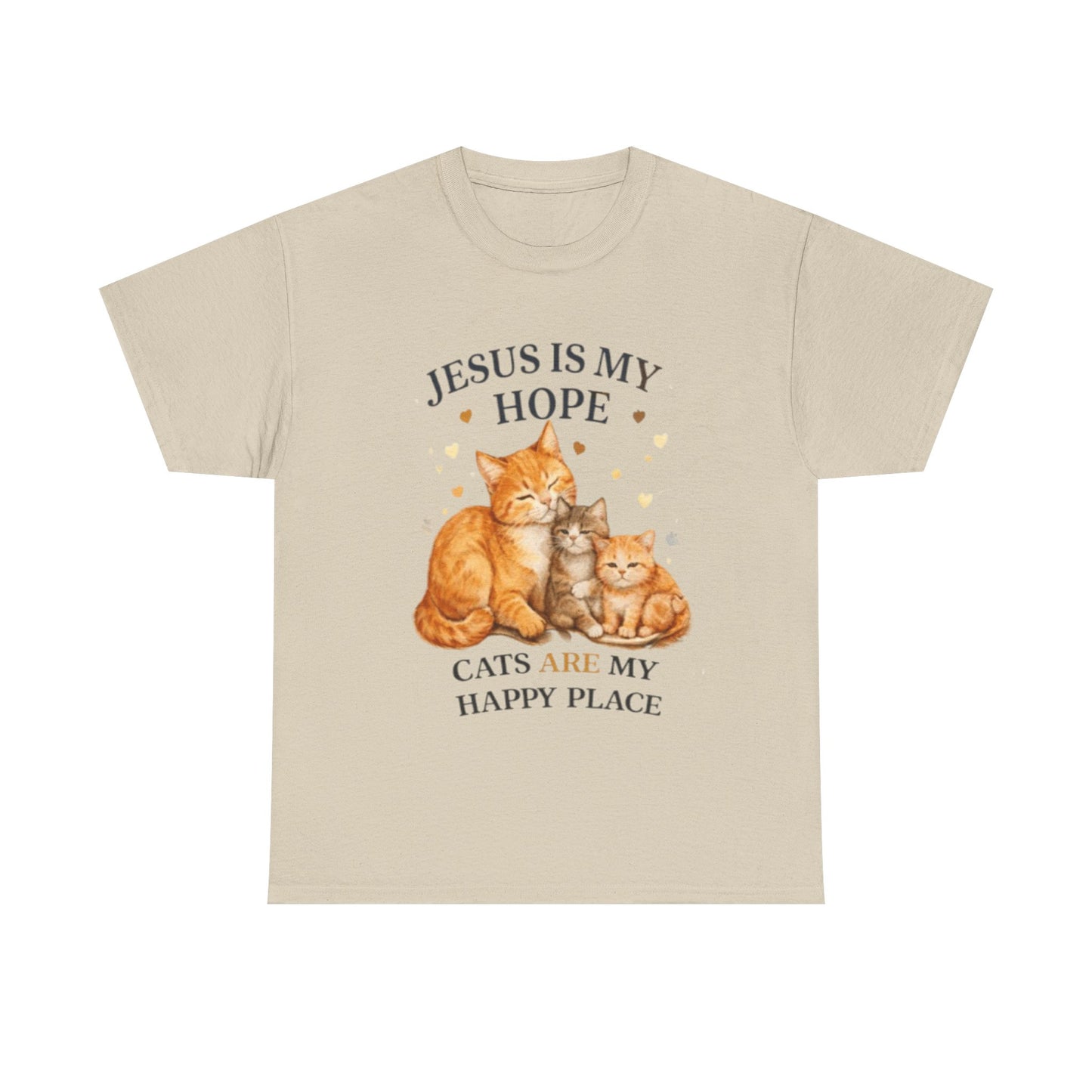 Jesus Is My Hope Cats Are My Happy Place T-Shirt