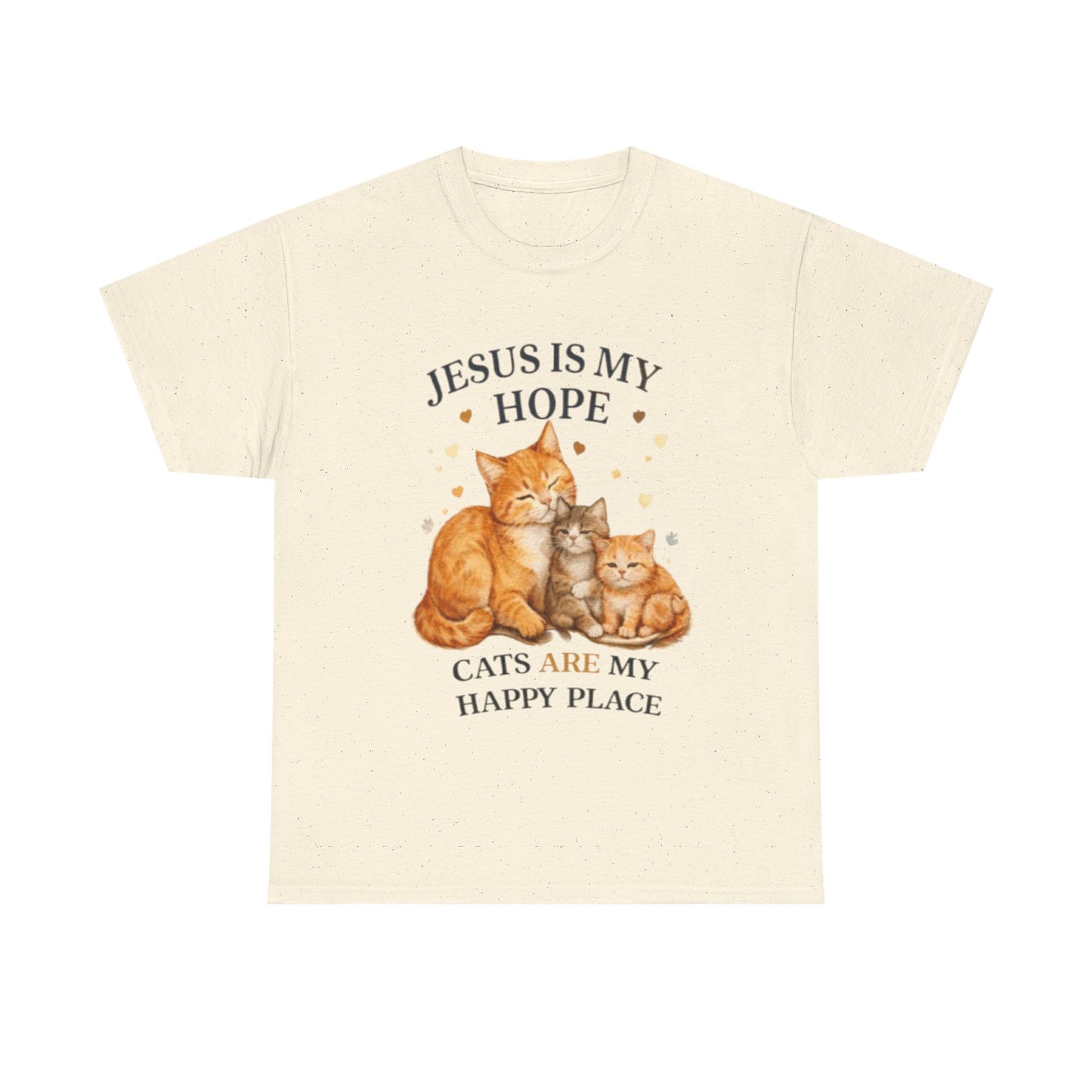Jesus Is My Hope Cats Are My Happy Place T-Shirt