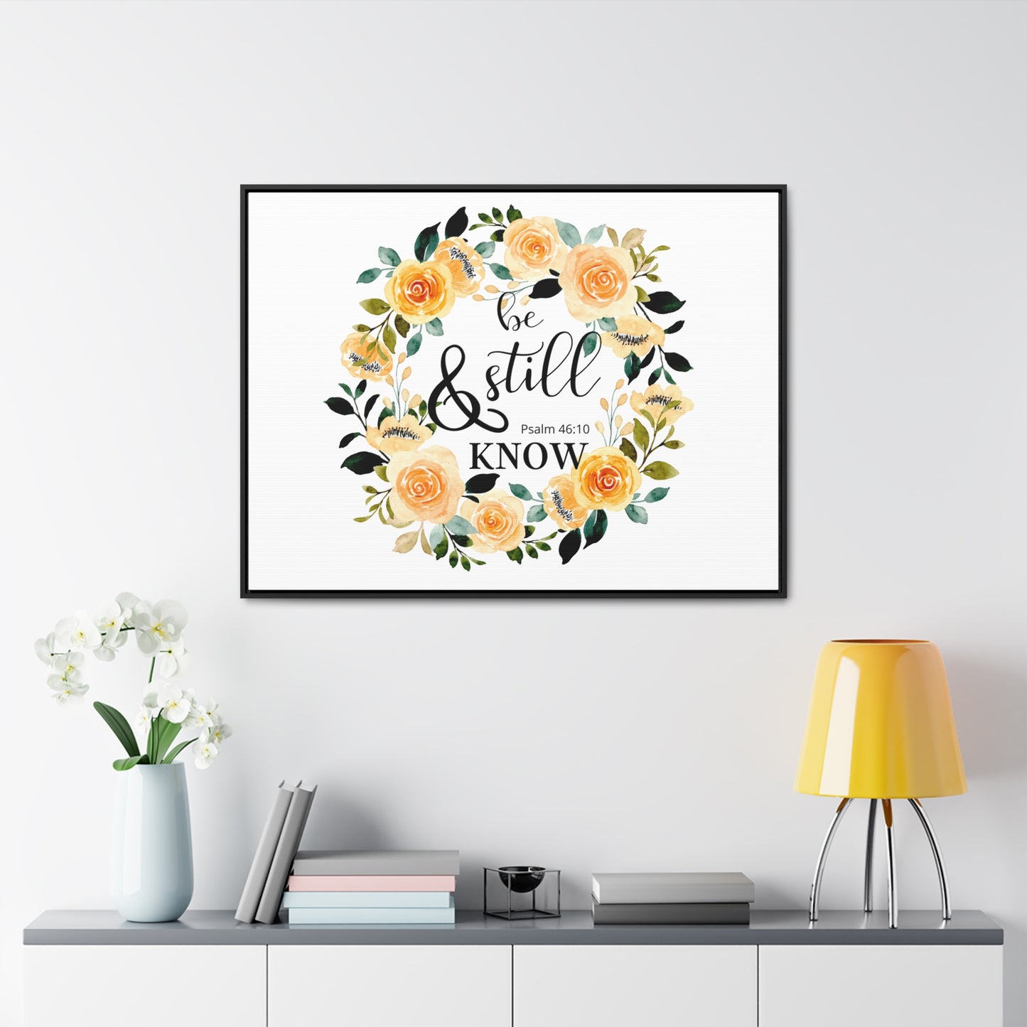 Be Still Canvas Wraps, Horizontal Frame