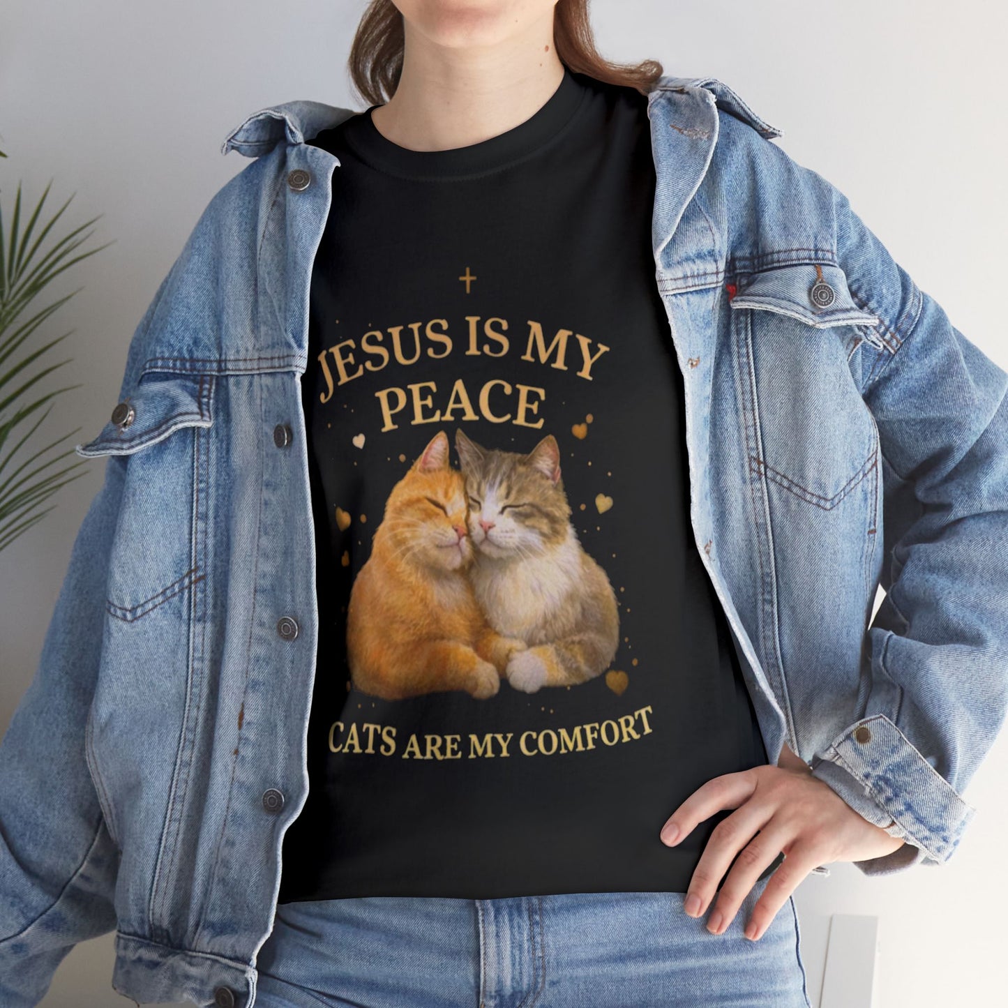 Jesus Is My Peace, Cats Are My Comfort T-Shirt