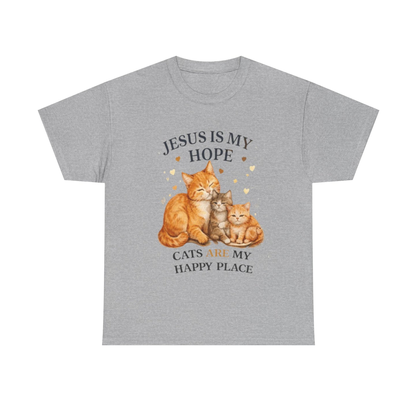Jesus Is My Hope Cats Are My Happy Place T-Shirt