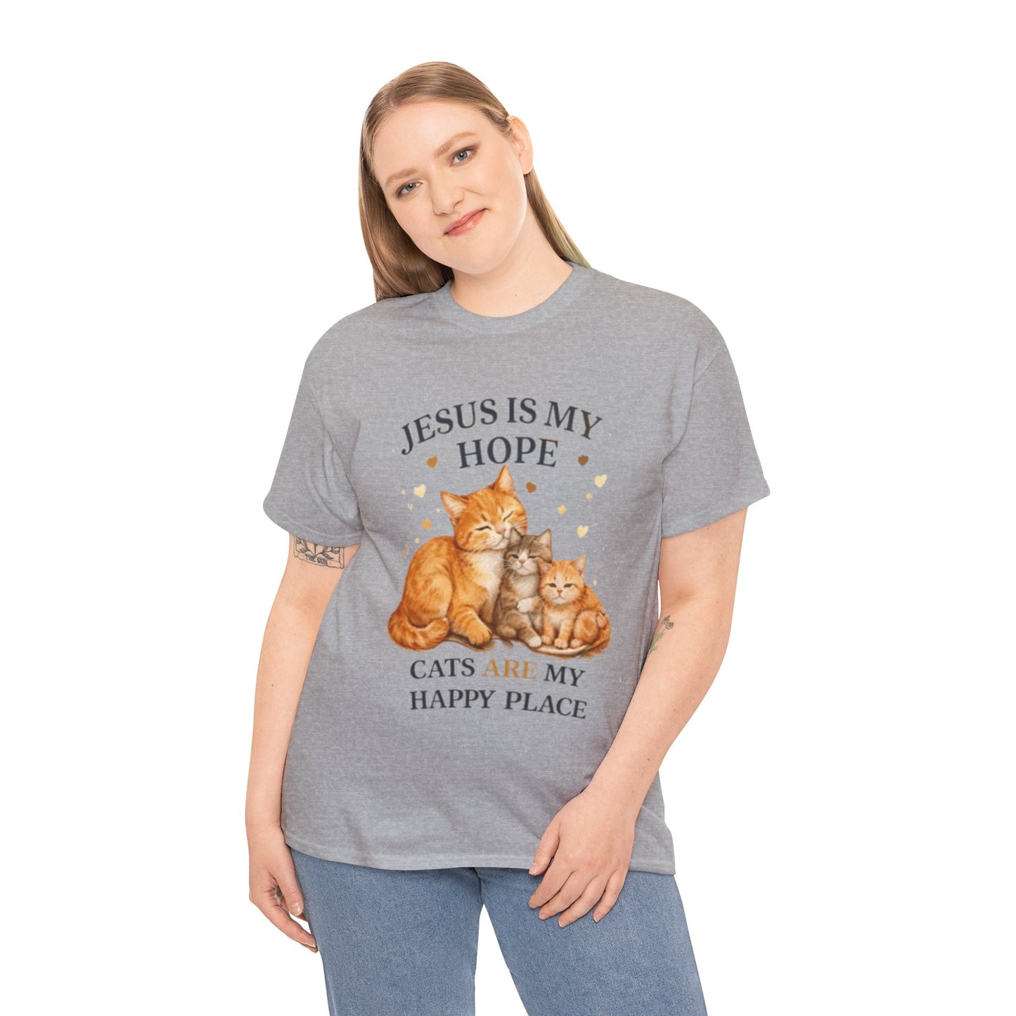 Jesus Is My Hope Cats Are My Happy Place T-Shirt
