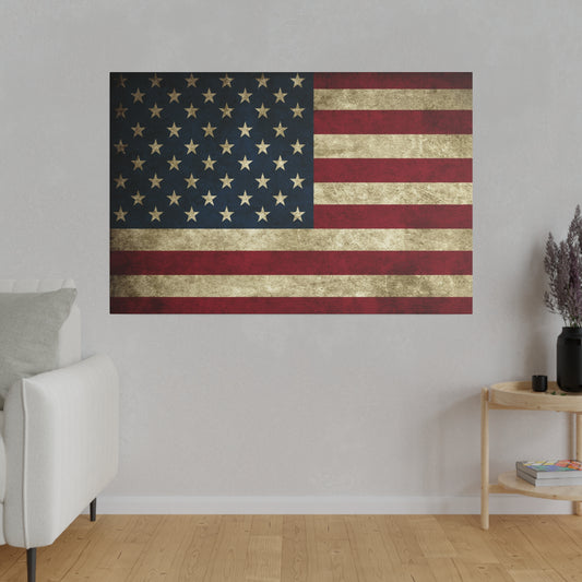 Vintage Flag Matte Canvas