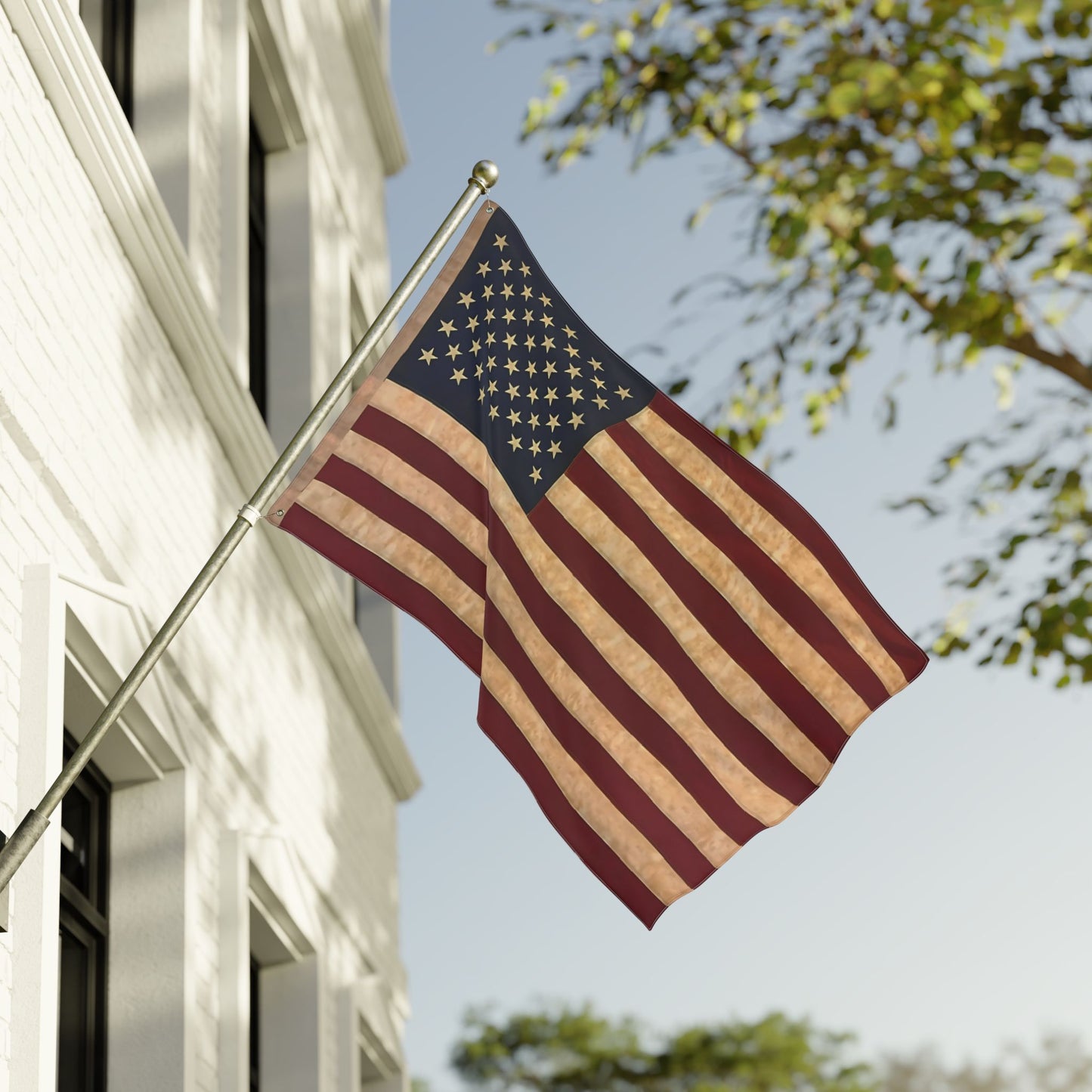 Vintage American Flag Double-Sided Patriotic Flag