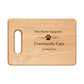 Engraved Cat Rescue Wooden Cutting Board  “This Home Supports Community Cats”