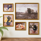 Set of 5 Framed Vintage Art Prints | Cottagecore Gallery Wall | French Country Floral & Landscape Decor