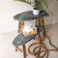 Set of 2 Wooden Fish Stools