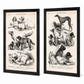 Vintage Canine Species Sepia Prints: 2 Varied Styles