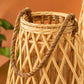Set of 3 Natural Willow Lanterns with Glass Insert
