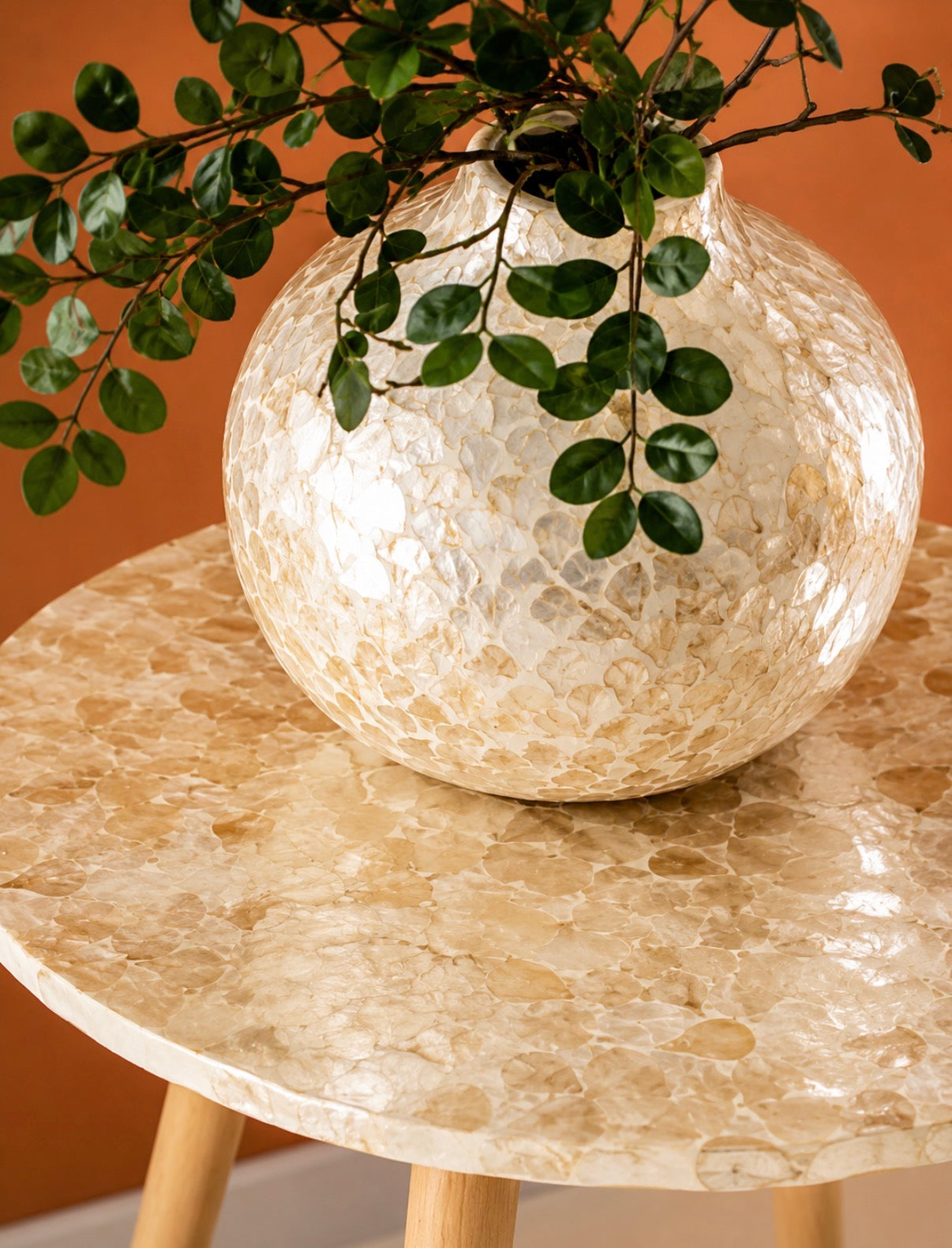 ✨ Set of 2 Capiz Shell Accent Tables ✨
