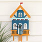 Hand-Painted Metal Beach House Clock