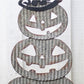 Stacking Hand Painted Metal Jack-O-Lanterns with Cat Yard Art