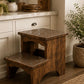 Heritage Inlay Mango Wood Step Stool – Limited Final Stock