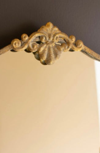 Antique Brass Vertical Wall Mirror