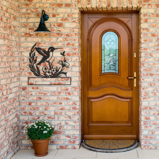 Personalized Metal Bird & Floral Wall Plaque – Custom Farmhouse Art Decor, No Electricity Required – Perfect Gift for Nature & Bird Enthusiasts