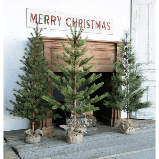 Second-Year Faux Seedling Trees, Set of 3