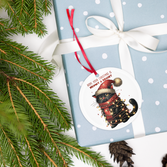 Hope Your Christmas Is Meow & Bright Acrylic Ornament