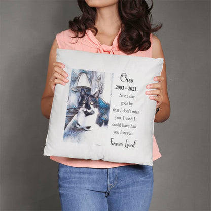Custom Pet Memorial Pillow Keepsake,  Loss of Pet,  Pet Sympathy Gift, Pet Memorial, Any Pet Portrait