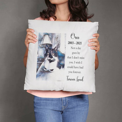 Custom Pet Memorial Pillow Keepsake,  Loss of Pet,  Pet Sympathy Gift, Pet Memorial, Any Pet Portrait