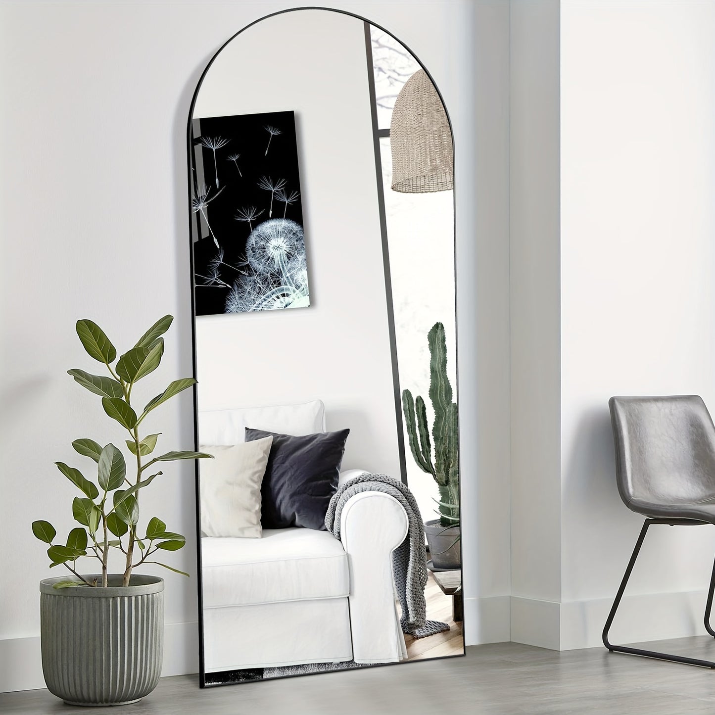 Full-Length Floor Mirror with Stand