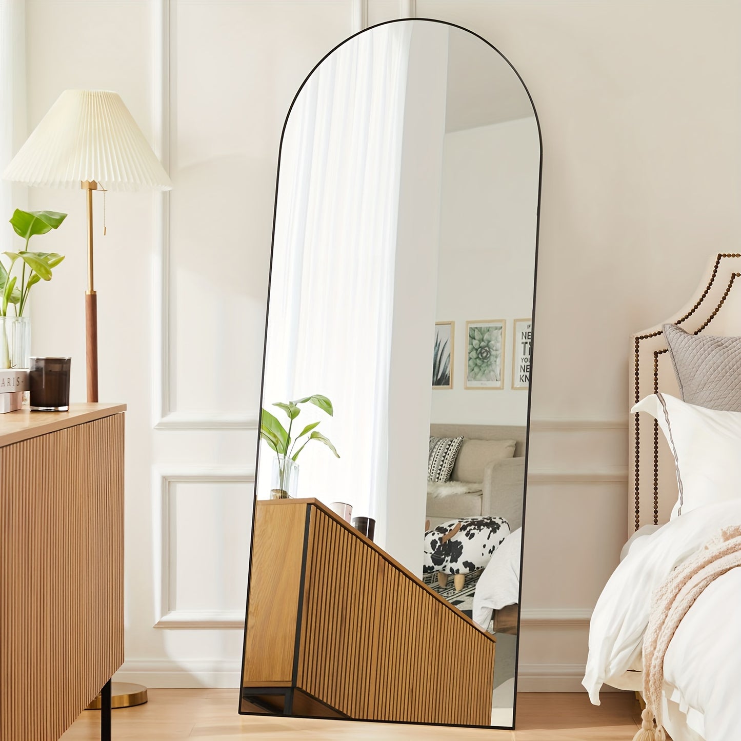 Full-Length Floor Mirror with Stand