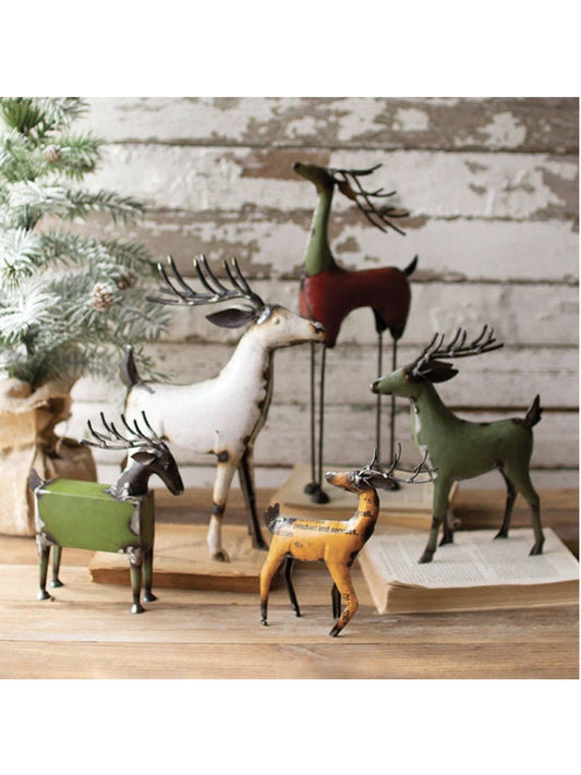 Recycled Metal Deer Set/5