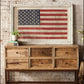 Handmade Large Framed American Flag Under Glass