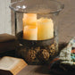 Giant Glass Candle Cylinder With Rustic Insert