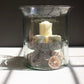 Giant Glass Candle Cylinder With Rustic Insert