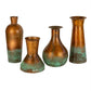 Set of Four Copper Vases